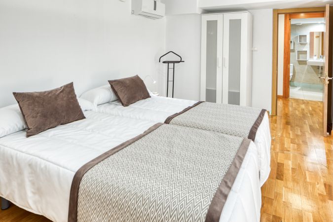 Interior of bedroom in modern design