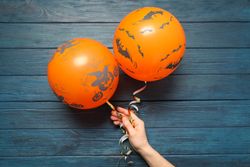 Concept of Halloween mood, Halloween vibes balloons