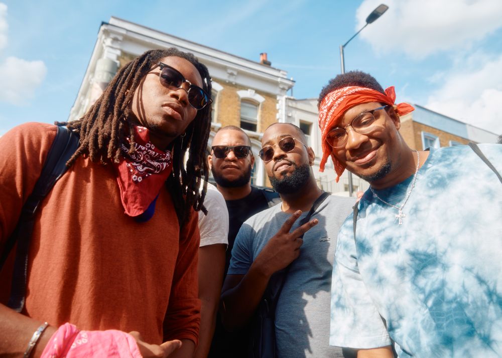 London, England, United Kingdom - August 27, 2022: Group of Black men in Notting Hill