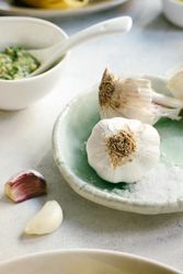 Fresh garlic and ingredients for Italian dish