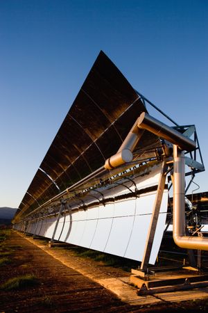Solar panels on power station