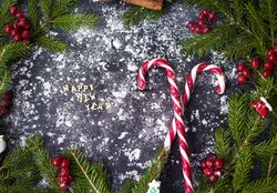 Christmas or New Year decoration background.
