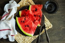Ripe watermelon slices