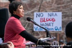 Washington DC, USA - March 24, 2018: Mayor Muriel Bowser speaking at rally 5nBKM5