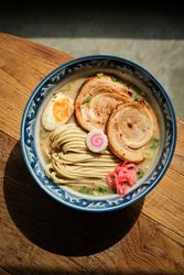 Portion of yummy Japanese ramen