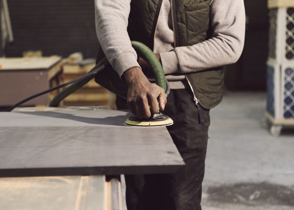 Man with sander