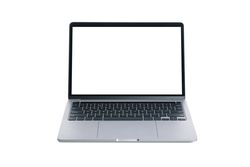 Laptop and keyboard with mock up screen