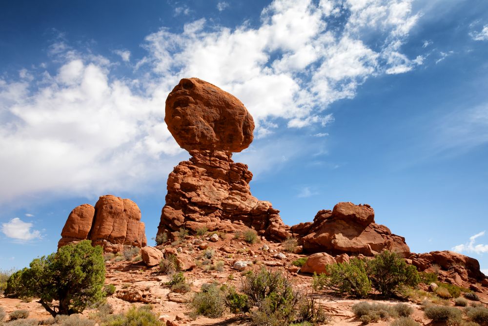 Balanced rock in Arches National Park