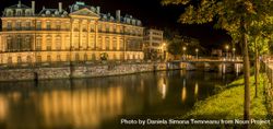 City night panorama in Strasbourg France 5aDEQ0