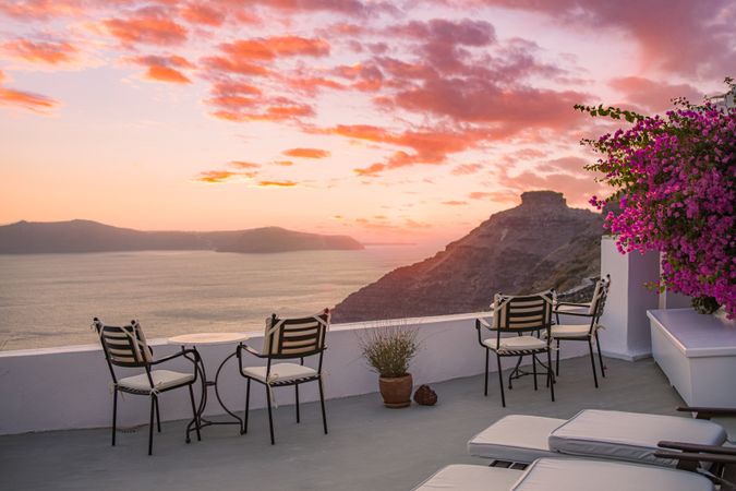 Santorini island sunset