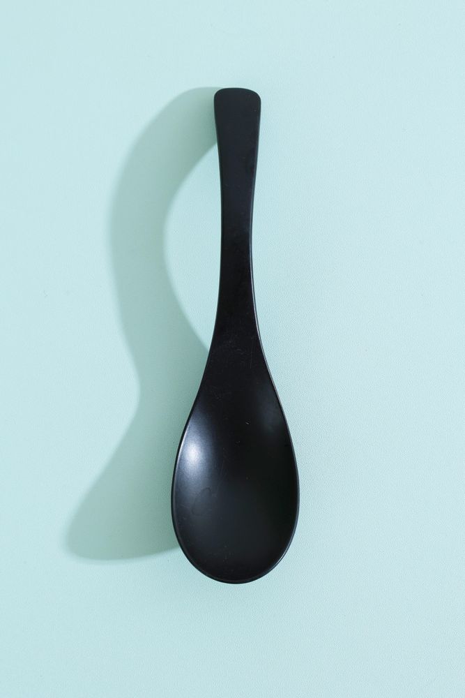 Spoon on Mint Background