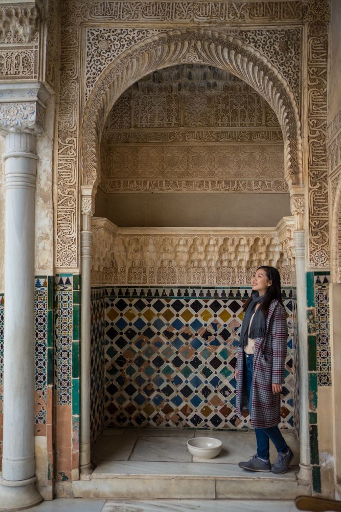 Woman in old Islamic palace