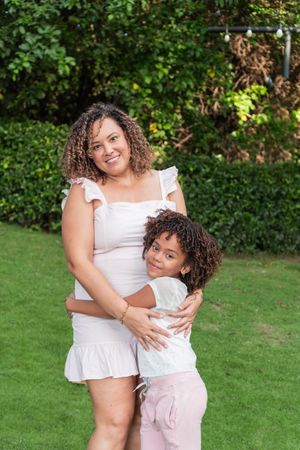 Mother and daughter spending time outdoors