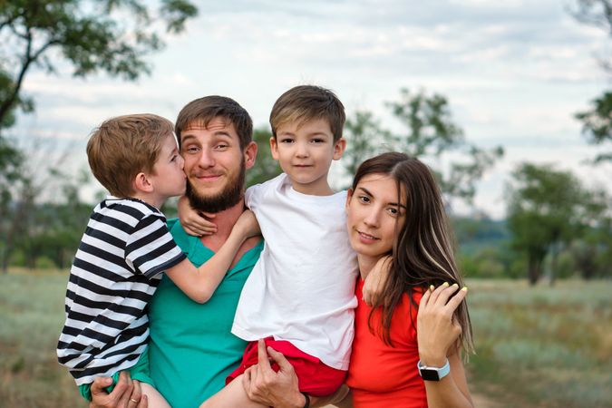 Family everyday life outdoor
