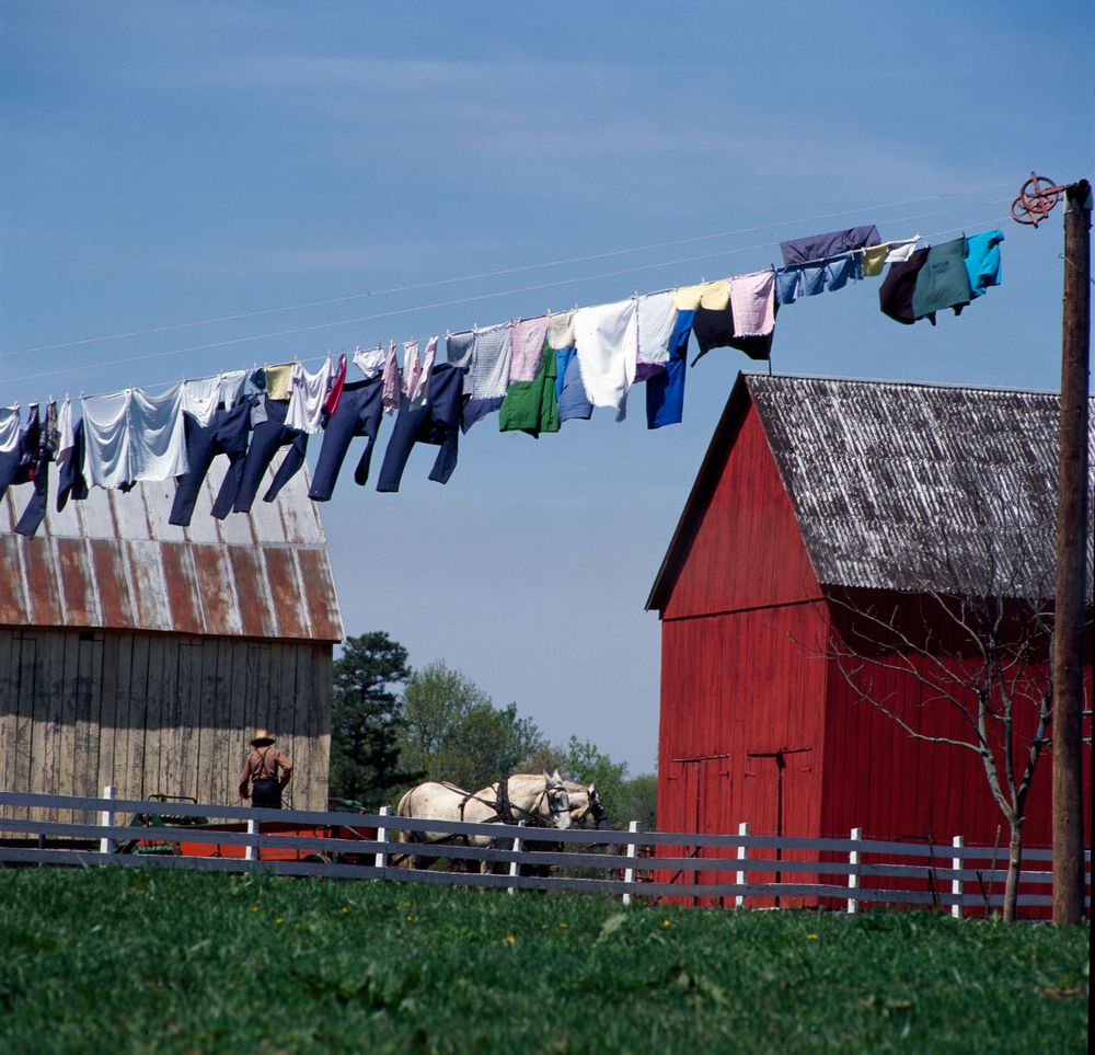 Wash on a clothesline, Lancaster County, Pennsylvania