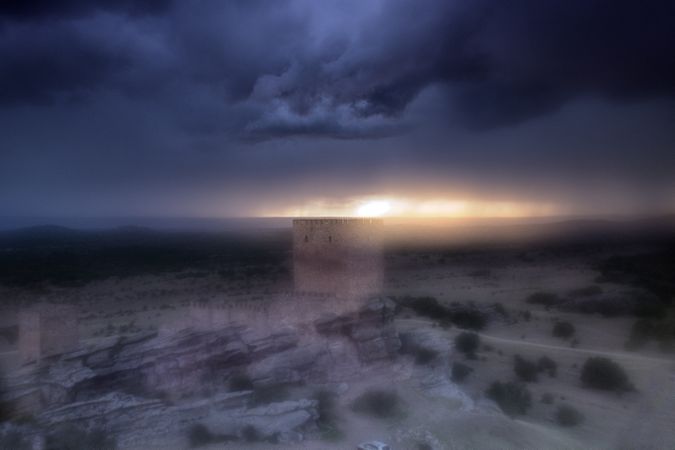 Castle of Zafra. Game of Thrones, Tower of Joy. Hombrados, Campillo de Dueñas, Guadalajara, Castilla La Mancha, Spain, Europe