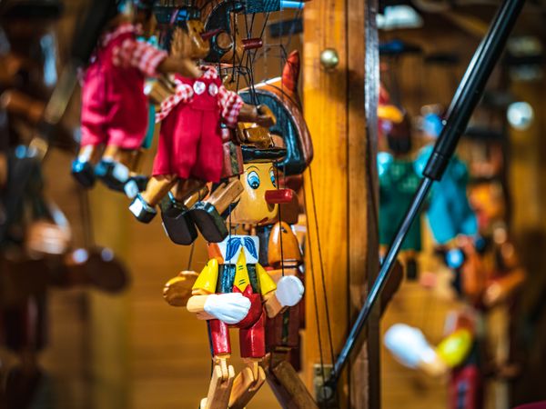Pinocchio decoration at Strasbourg Christmas market