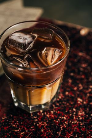 Cold espresso coffee glass