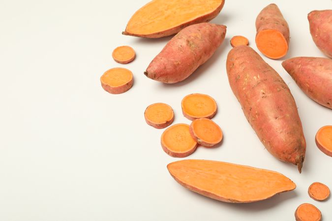 Sweet potato, concept of healthy food, vegetables