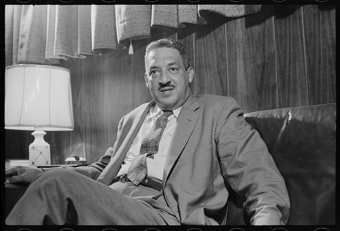 Thurgood Marshall pictured in 1957