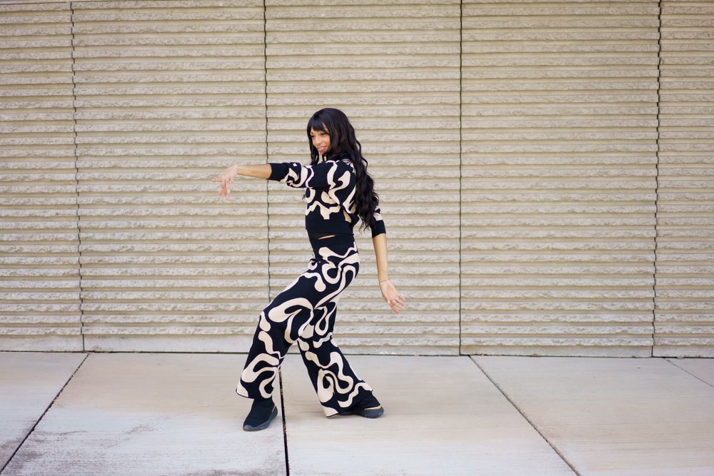 Artist performing a modern dance in the city