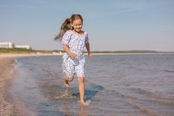 Child seaside playtime