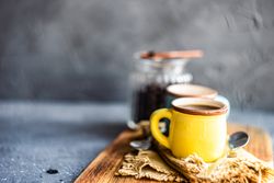 Cup of coffee with copy space