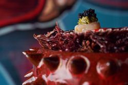 Delicious seafood with caviar
