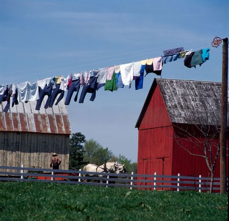 Wash on a clothesline, Lancaster County, Pennsylvania