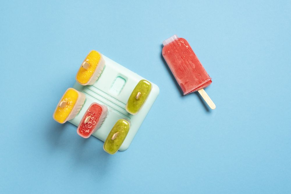 Homemade popsicles in mold
