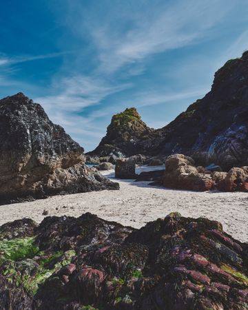 Quiet cove at low tide