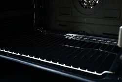 Photo inside of the modern oven, close up