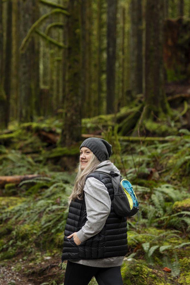 Woman Hiking In The Woods Noun Project