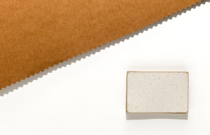 Natural leather labels for price or advertising