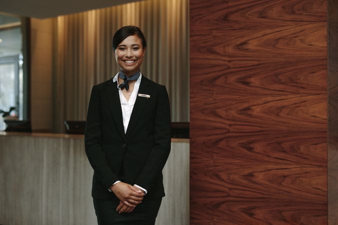 Female working in hotel