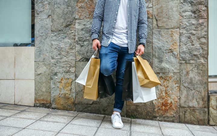 Man with shopping bags