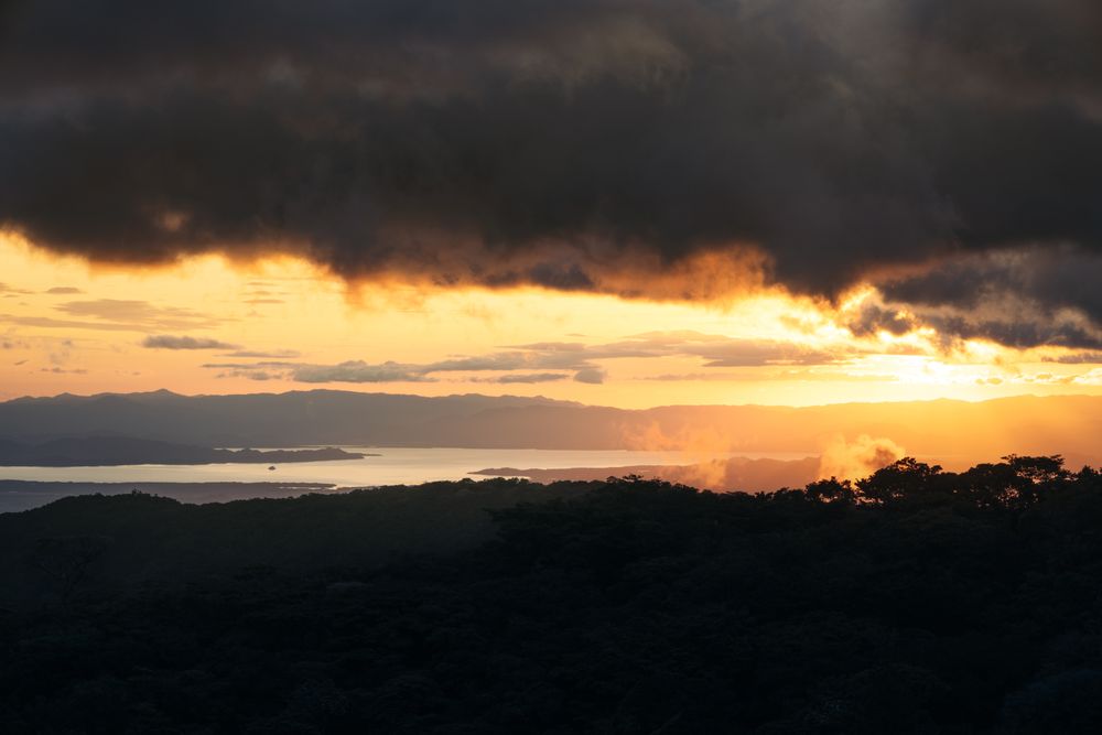 sunset in nature in Costa Rica