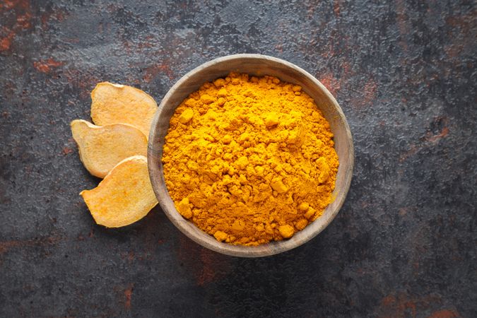Fragrant seasoning - turmeric, one of the main ingredients in Indian curry