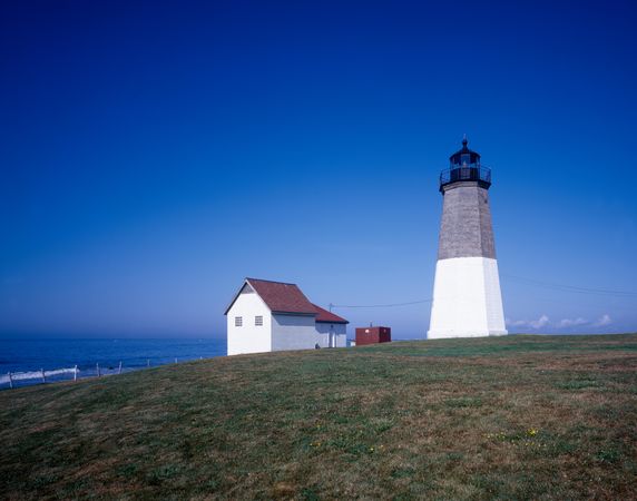 The Point Judith Lighthouse, Narragansett Bay, Rhode Island