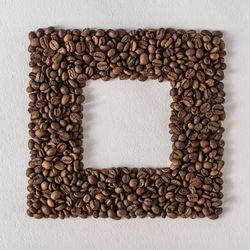Frame of coffee beans