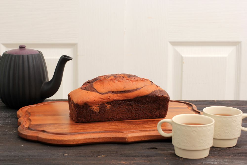 Fresh Baked Loaf Marble Chocolate Cake