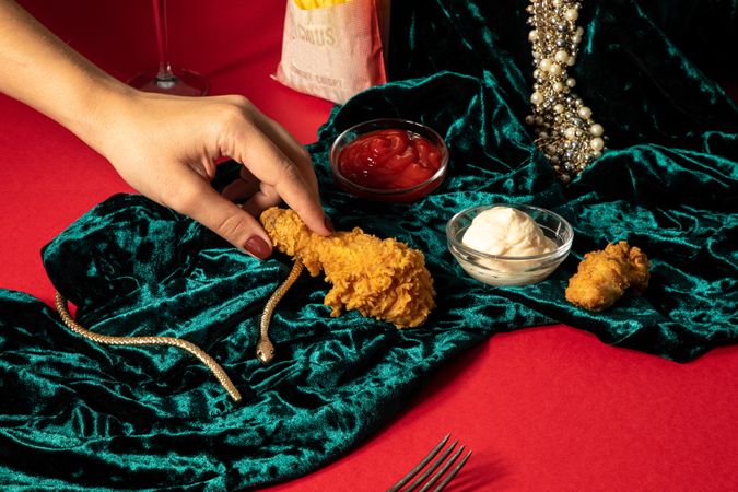 Chicken drumstick like part of luxury collection