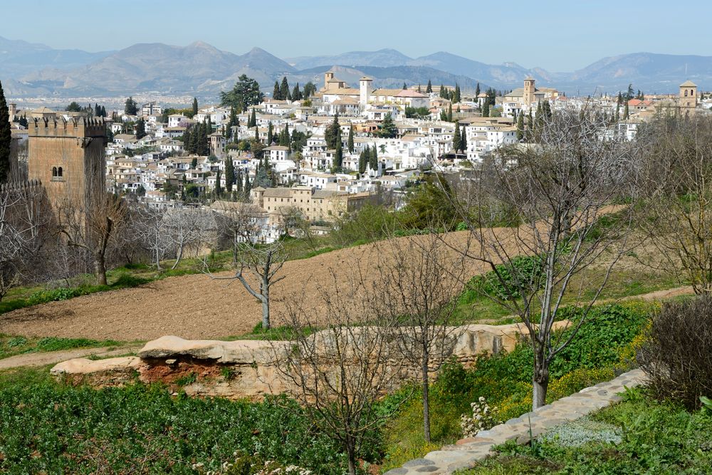 Albaicin seen from the Alhambra in Granada, Andalusia, Spain
