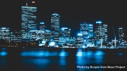 City skyline of Perth, Australia during night time 47qMP0