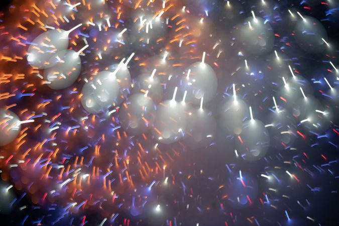 Bright fireworks on night sky