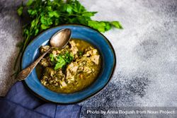 Georgian chakapuli stew with fresh herbs 5zrzOm