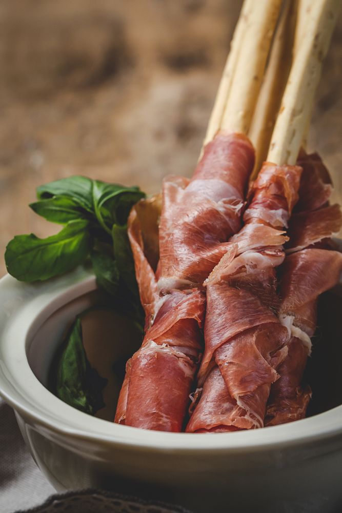Gressinis with spanish serrano ham