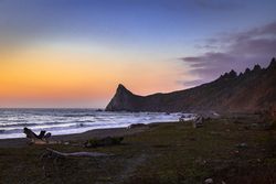 Beautiful view of the coast from a beach