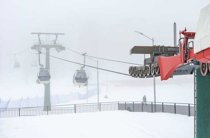 Chairlift for skiers on the Barukiani slope