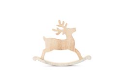 Decorative christmas reindeer isolated on blank background